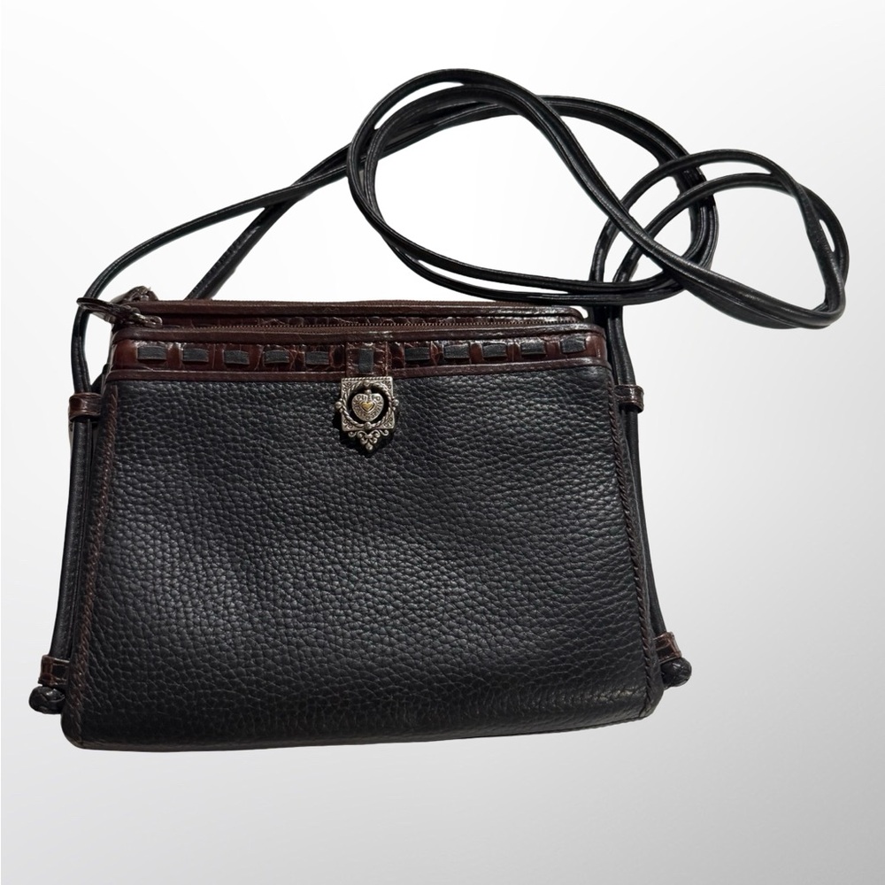 Brighton Black and Brown Crossbody Bag